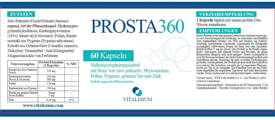 Prosta 360 Inhaltsstoffe