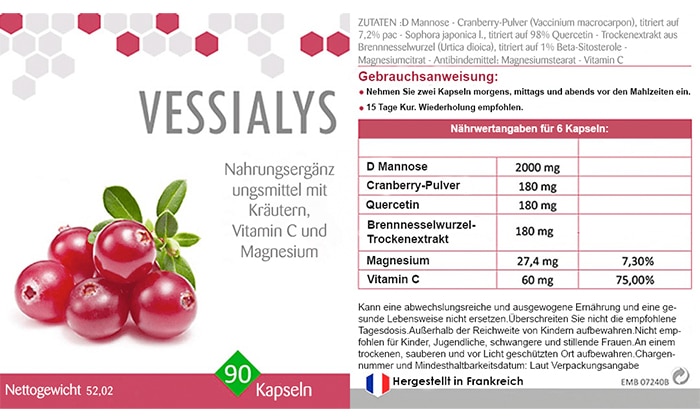 vessialys inhaltsstoffe